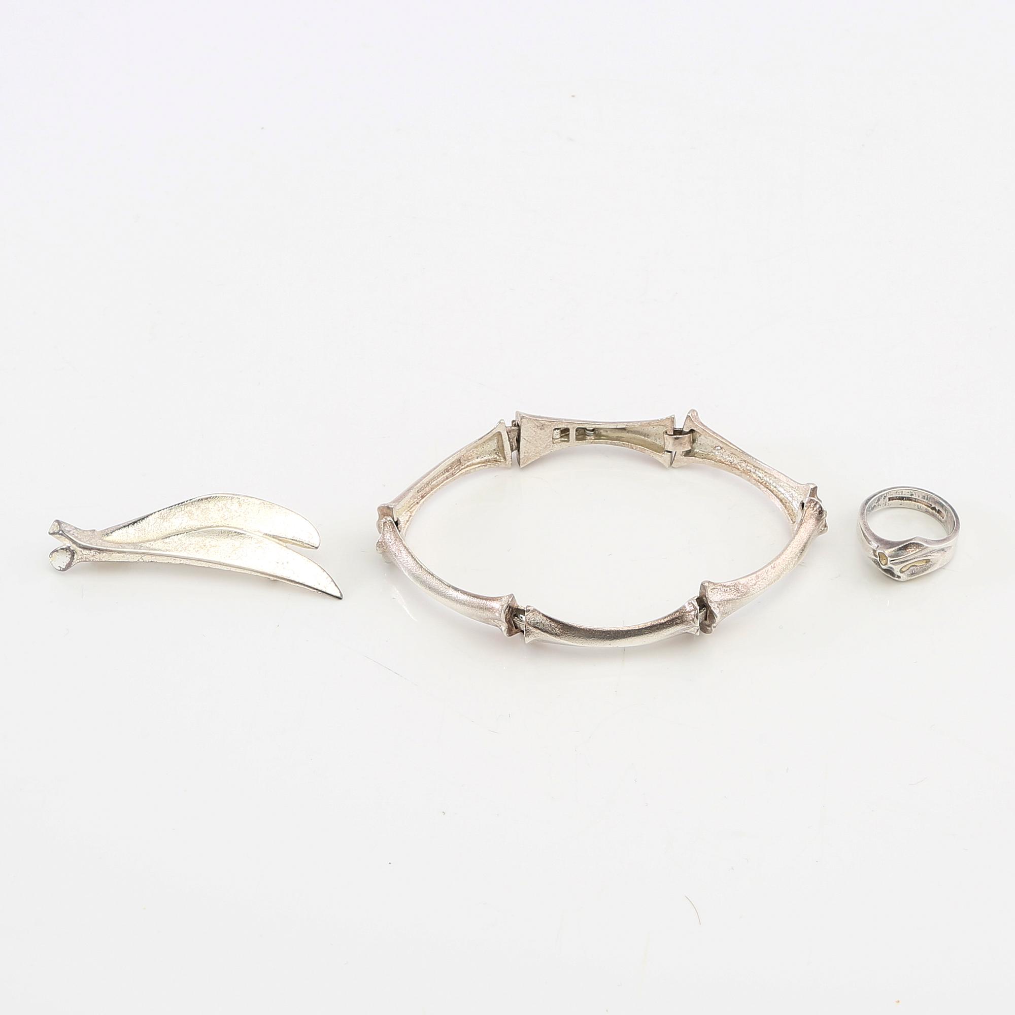 Björn Weckström och Zoltan Popovits, 3 dlr smycken silver för Lapponia.