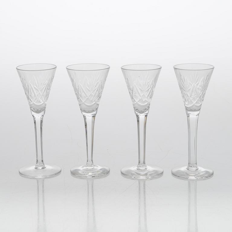 An 'Yrjö' crystal glassware set, 58 pieces, Riihimäen Lasi, Finland, latter half of the 20th century.