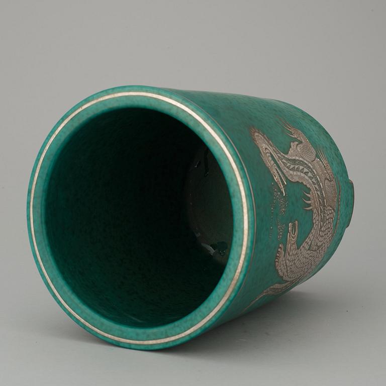 A Wilhelm Kåge 'Argenta' stoneware vase, Gustavsberg.