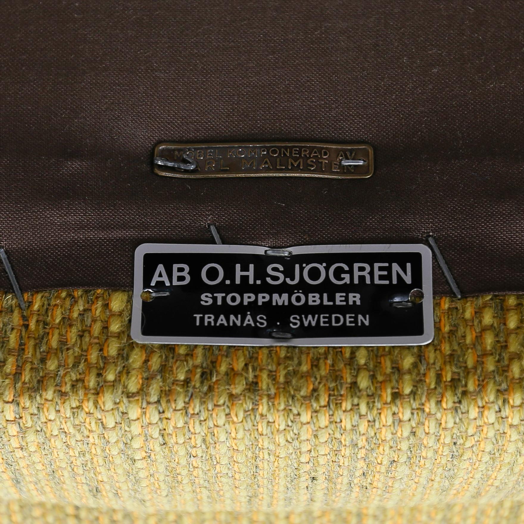 FÅTÖLJ, "Farmor", Carl Malmsten, AB O.H. Sjögren, Tranås, 1900-talets andra hälft.