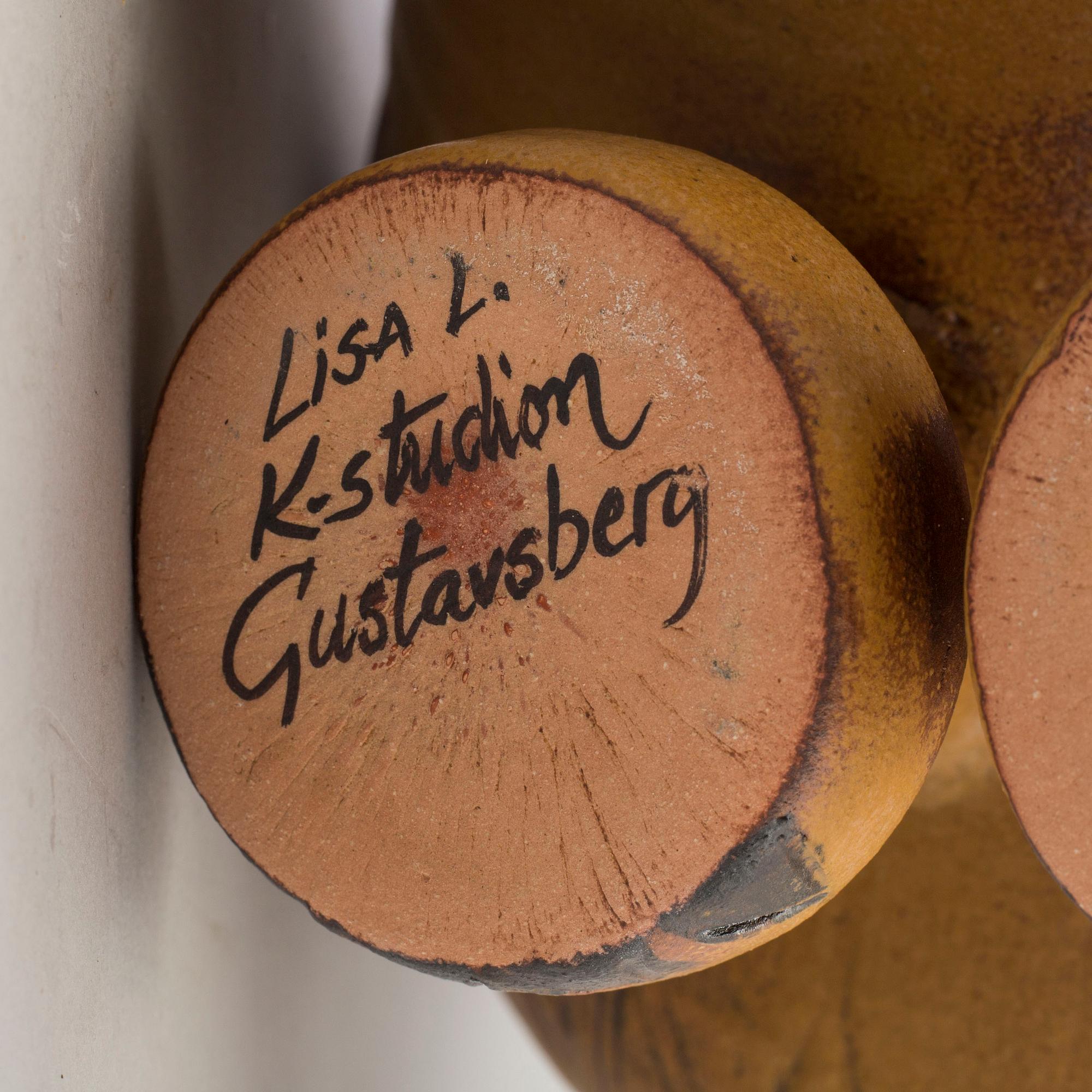 LISA LARSON, skulptur, "Lejon Maxi" stengods, K-Studion, Gustavsberg.