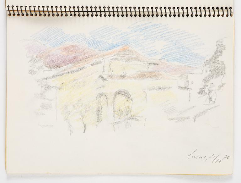 Lotte Laserstein, 4 skissböcker med blyertsteckningar.