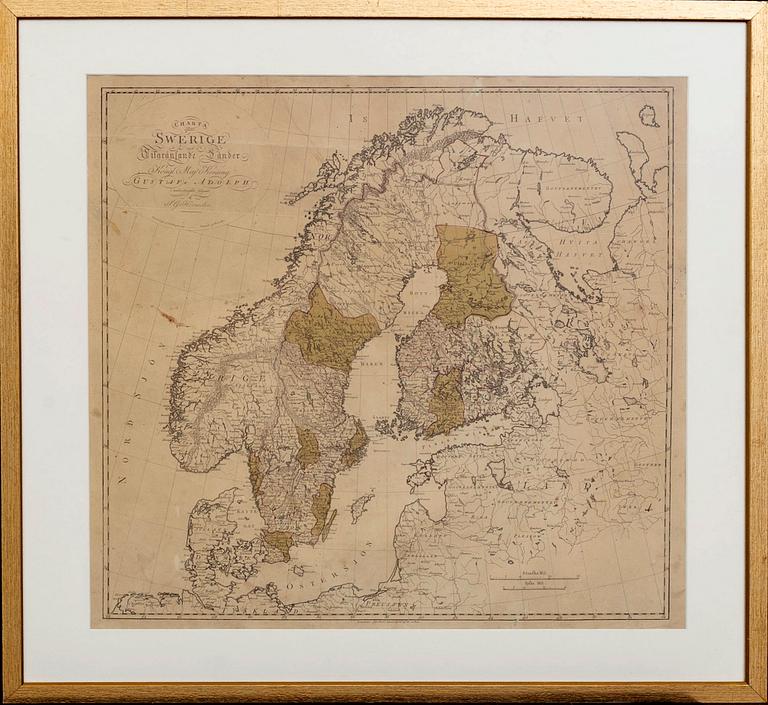 SG HERMELIN, karta Sverige, 1797.