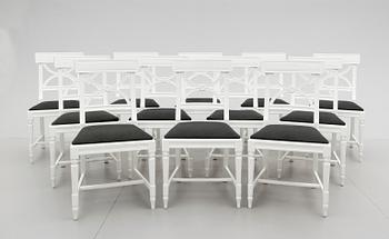 STOLAR, 12 st, gustaviansk stil, 1900-talets andra hälft.