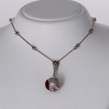 A NECKLACE, "Nectaris", Björn Weckström, Lapponia 1973. Silver and acrylic glass.