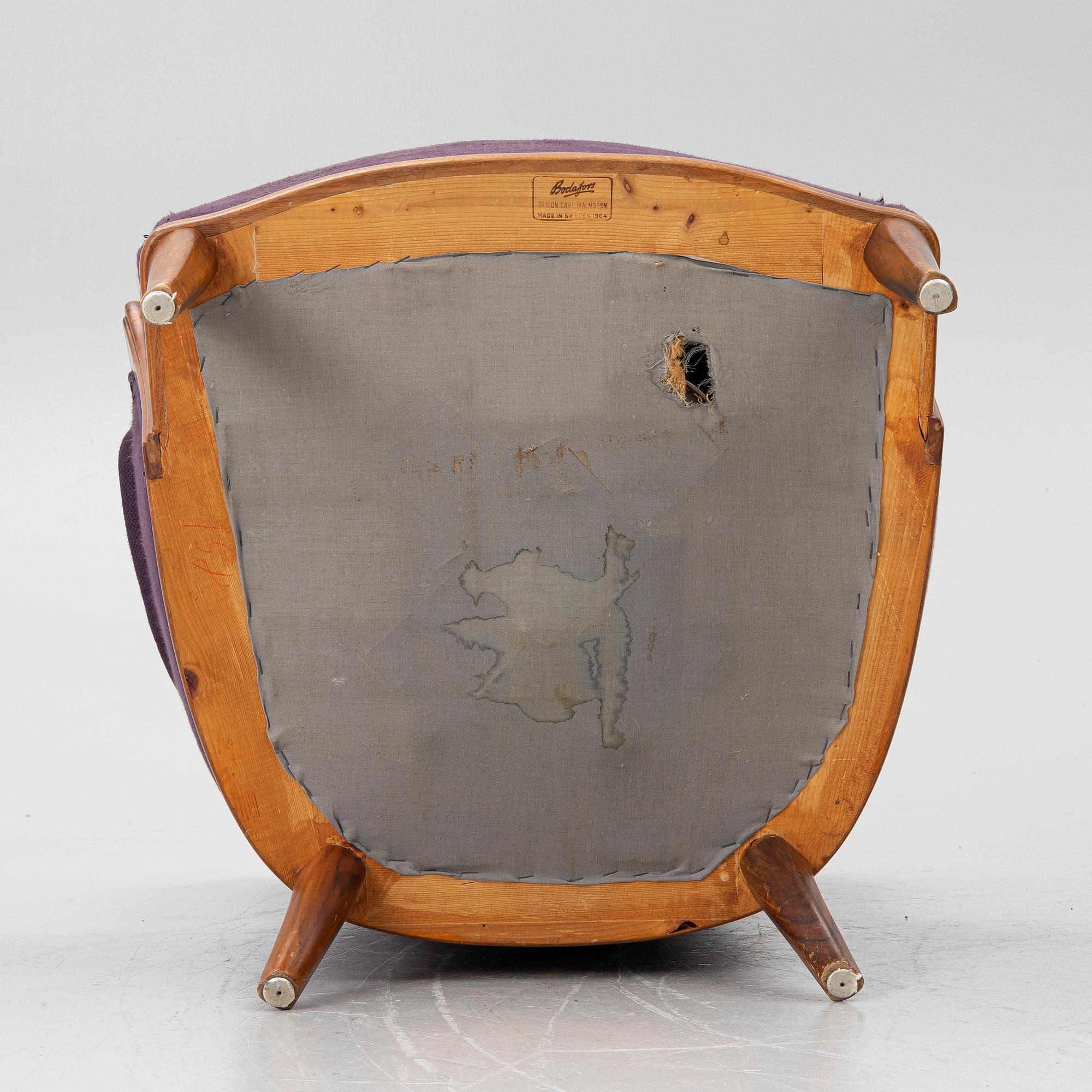 Carl Malmsten, Armchair, “Vår fru”, Bodafors, 1960s.