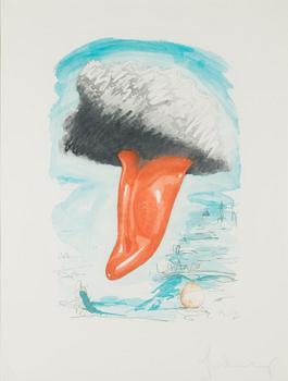 Claes Oldenburg, etching, aquatint, signed and dated 1976, numbered 1/60.