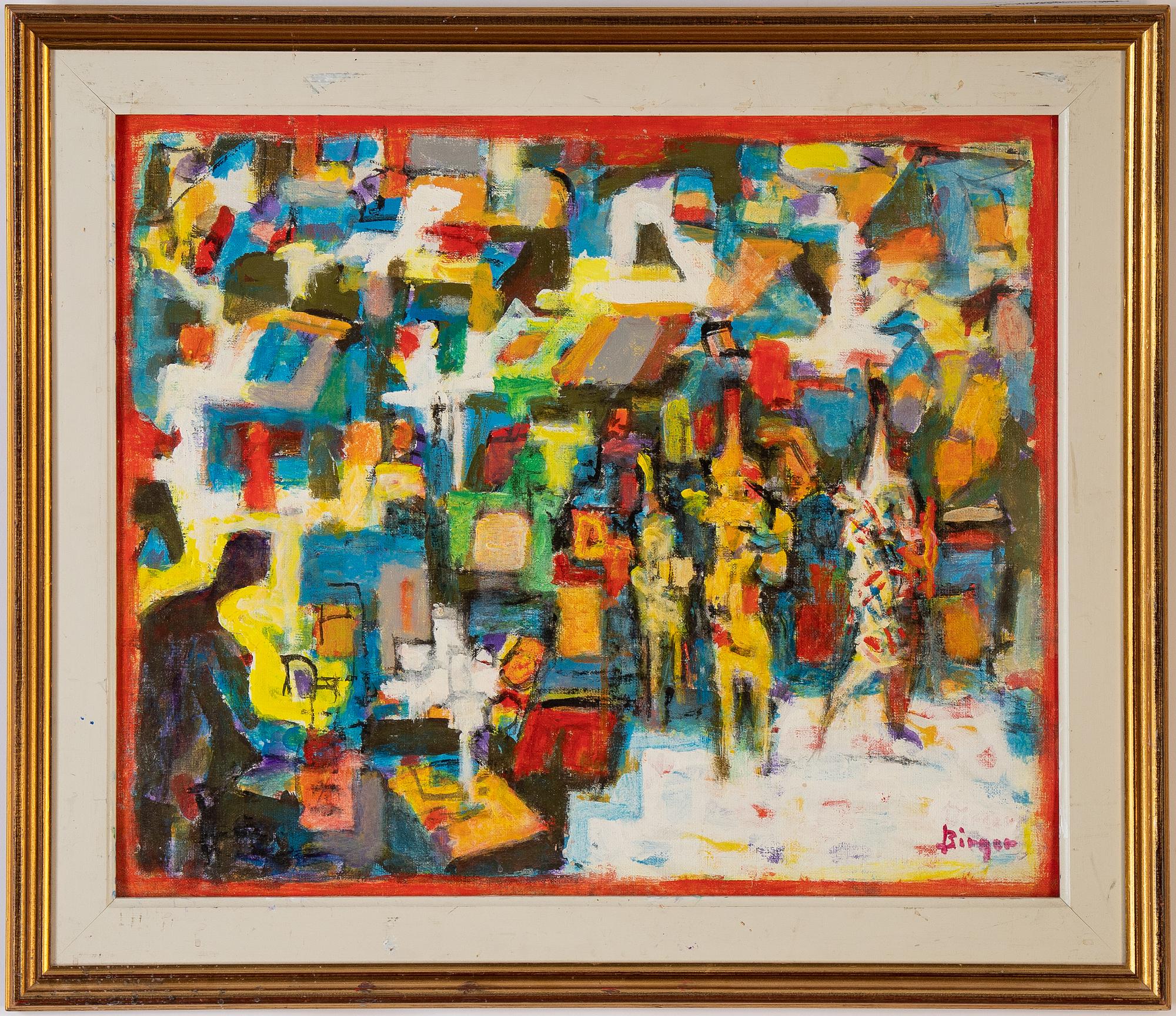 Birger Birger-Ericson, oil on canvas/paper-panel, signed.