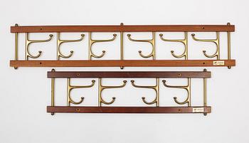 Two 'Dekorativ' coat hangers, Skogslunds metallgjuteri, Anderstorp, mid 20th Century.