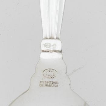 Johan Rohde, a sterling silver cutlery set, 'Konge/Acorn', Georg Jensen, Denmark, after 1945 (63 pieces).