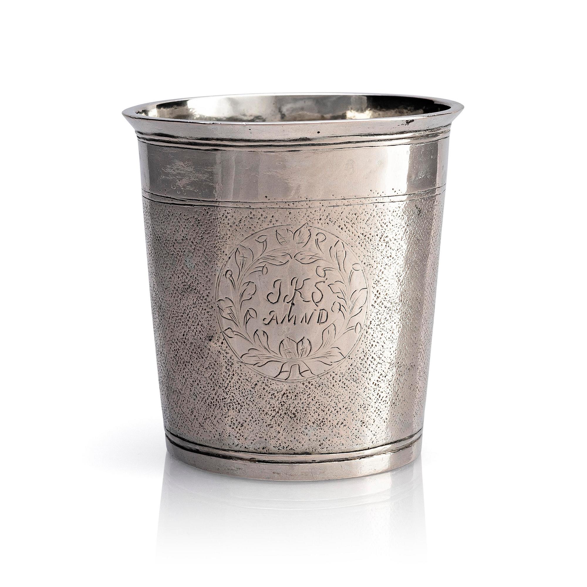A Danish silver beaker, probably Joen Joensen, Denmark 1725-1730.