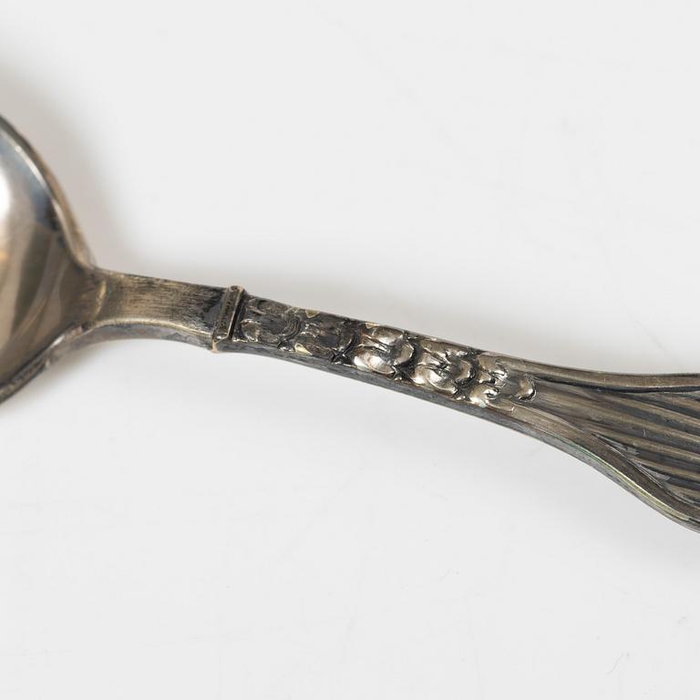 Silver mocha spoons, various models (29 pcs).