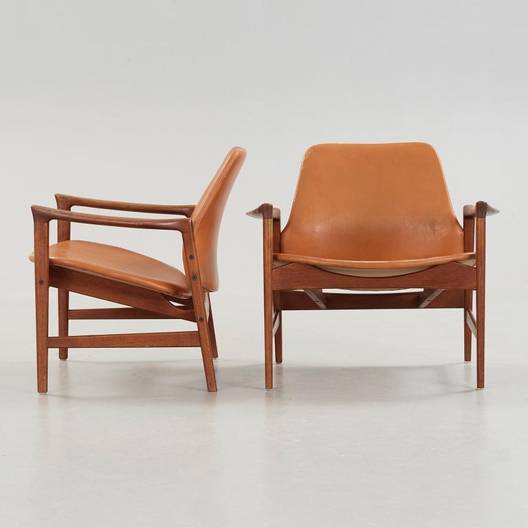Ib Kofod-Larsen, fåtöljer, ett par "Holte", OPE Möbler, 1950-60-tal.