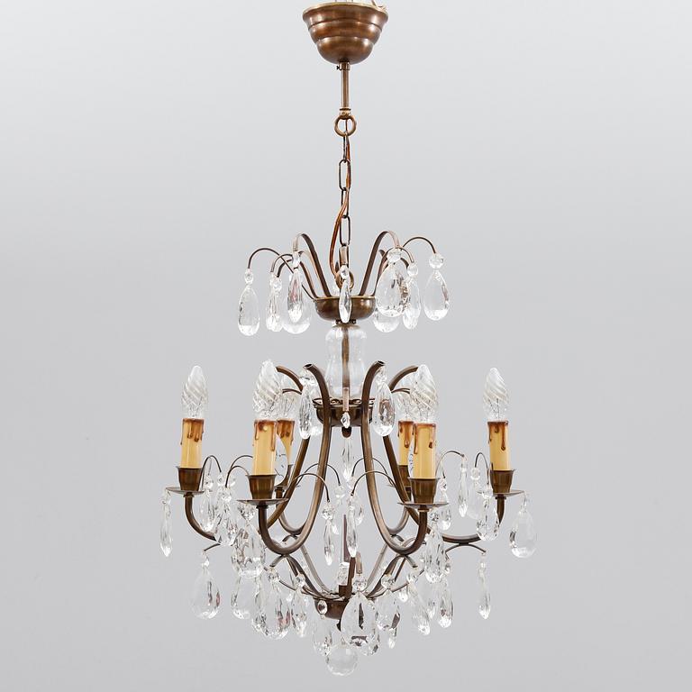LJUSKRONA, barockstil, 1900-talets andra hälft. Höjd 55 cm.