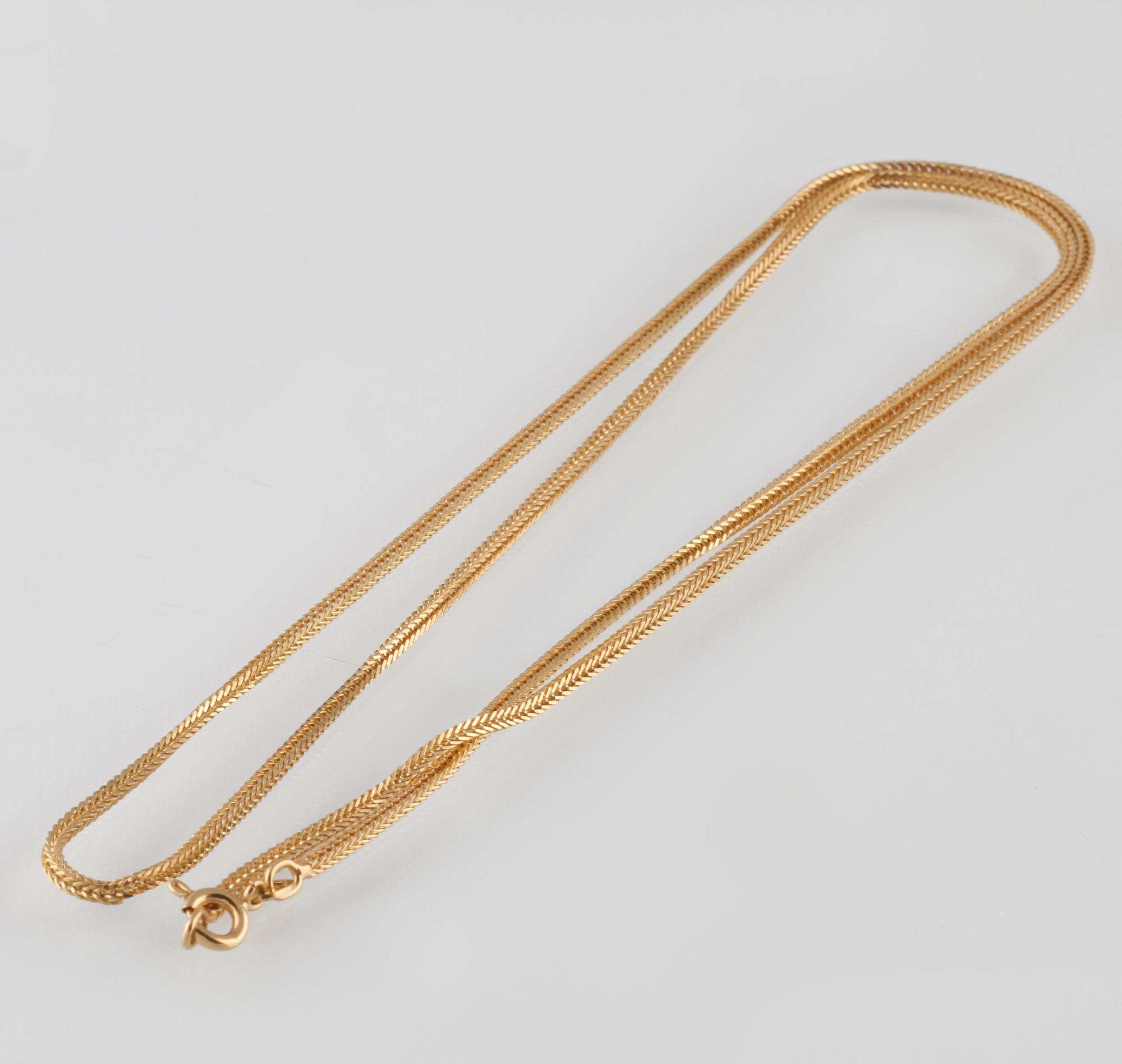 HALSKEDJA, 18K guld. Vikt 10,0 gram.
