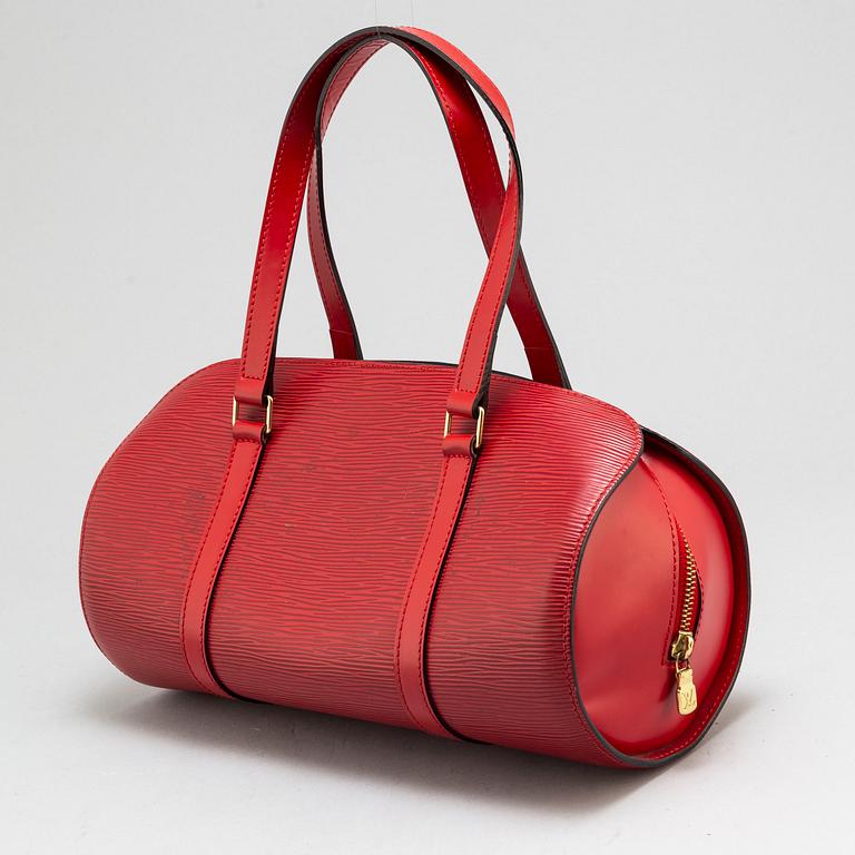 LOUIS VUITTON,  a red 'Epi Soufflot' bag.