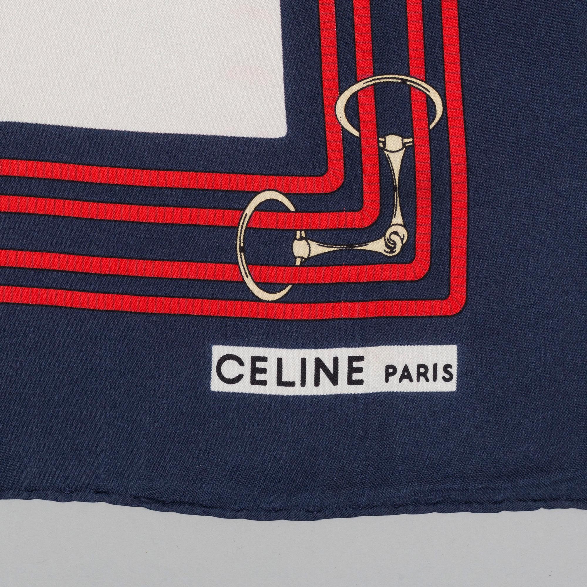 Two silk scarves by Celine.