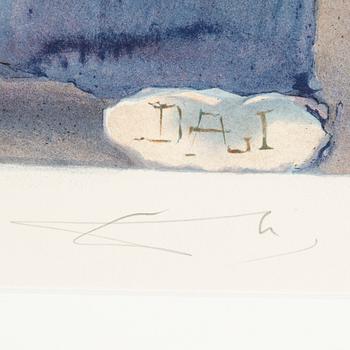 SALVADOR DALÍ, lithograph in colours, signed and numbered 80/125.