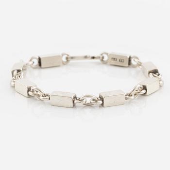 Wiwen Nilsson, bracelet and necklace, bar links, silver, Lund 1949 and 1953.