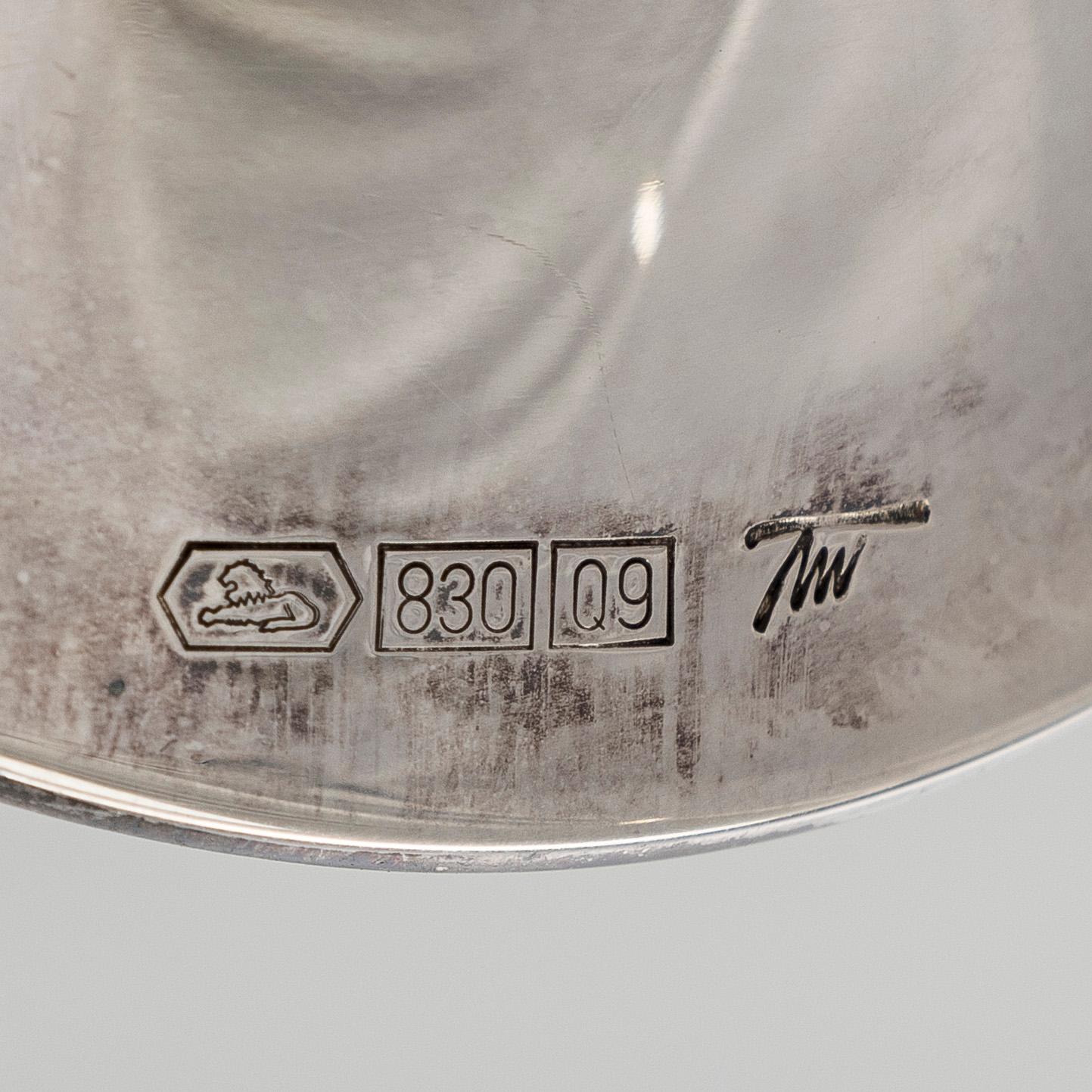 Tapio Wirkkala, Ljusstakar, 2 par, silver, "Trumpetti", Kultakeskus , Tavastehus 2001, 2016 och 2017.