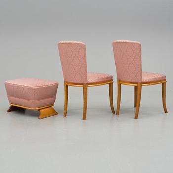 SALONGSMÖBLEMANG, Art Déco, 4 delar, 1940-tal.