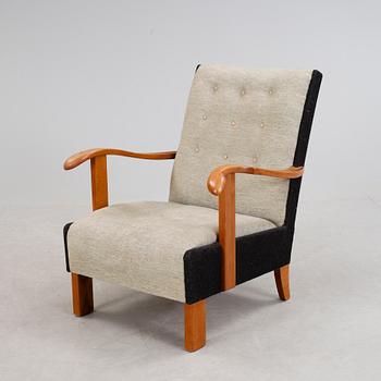 FÅTÖLJ,  Fritz Hansen, 1940/50-tal.