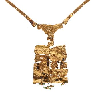 A Björn Weckström 18k gold necklace 'The Flowering Wall', Lapponia Finland 1973.