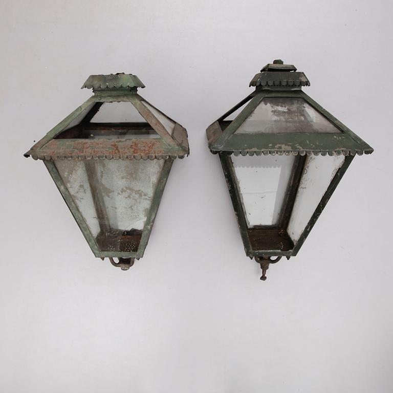 GATLYKTOR, 2 st, plåt, 1800/1900-tal.
