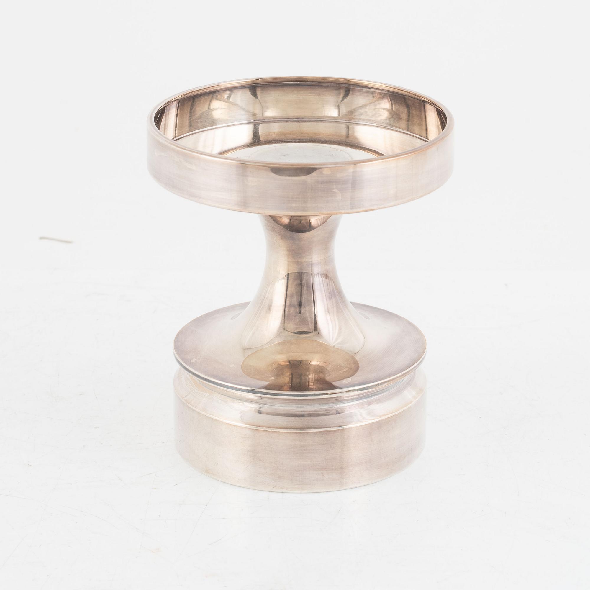 Eric Löfman, a silver candle holder, MGAB, Uppsala, Sweden, 1974.