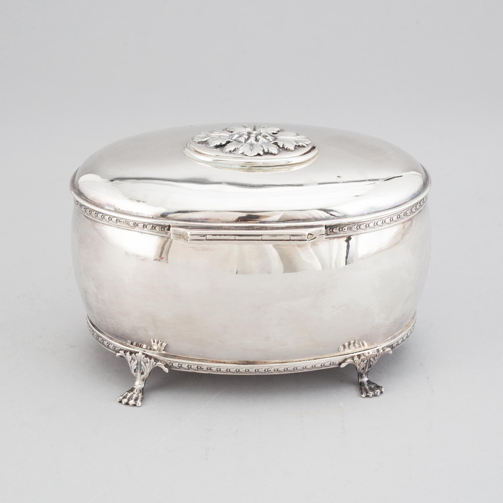 Johan Petter Grönvall, sockerskrin, silver, Stockholm 1820. Karl Johan.