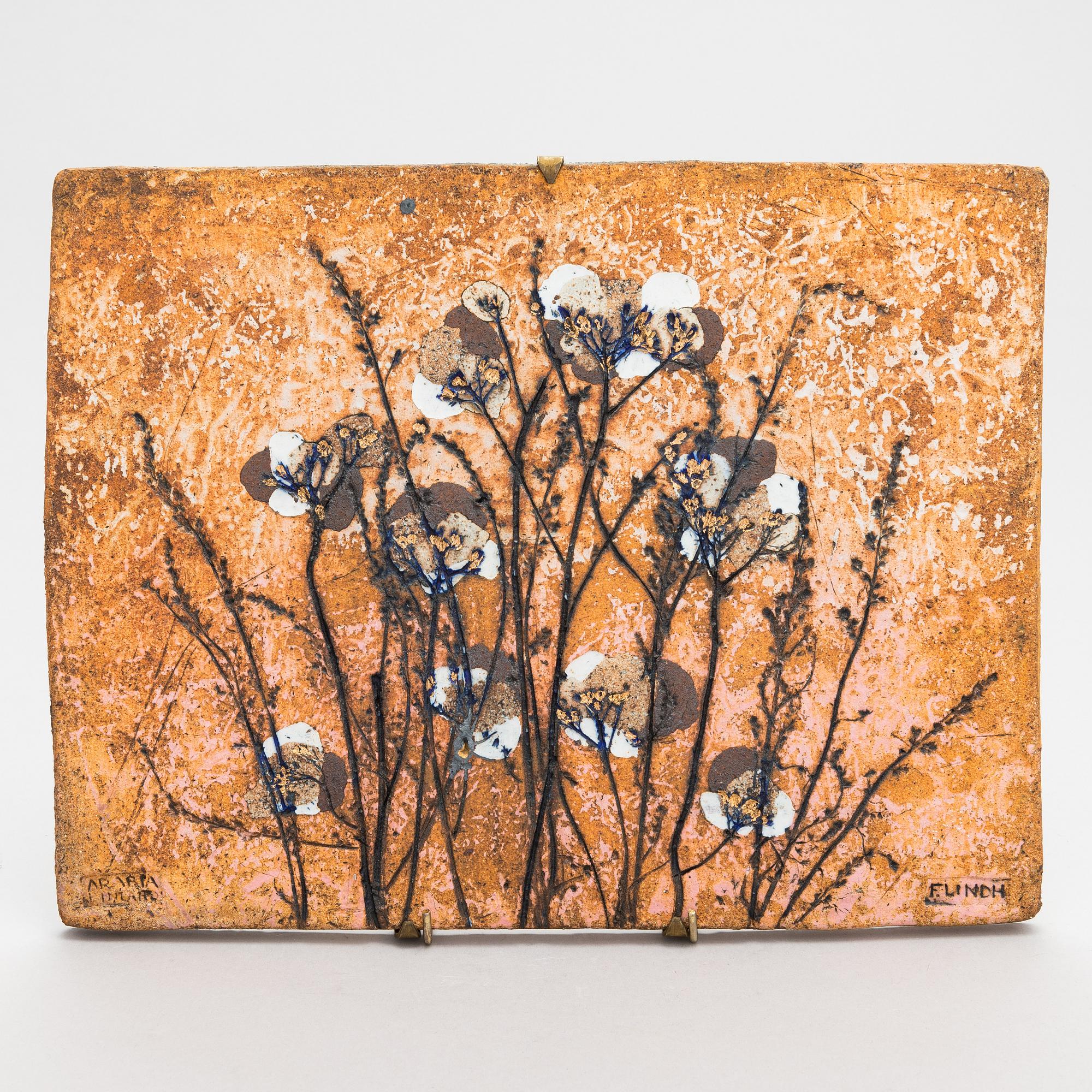 Francesca Mascitti-Lindh, A stoneware relief, signed F. Lindh Arabia.