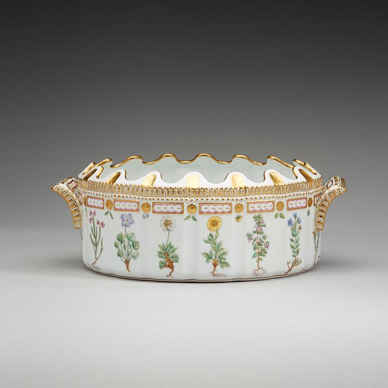 GLASSKÖLJARE, porslin. "Flora Dancia", Royal Copenhagen, Danmark, 1900-tal.