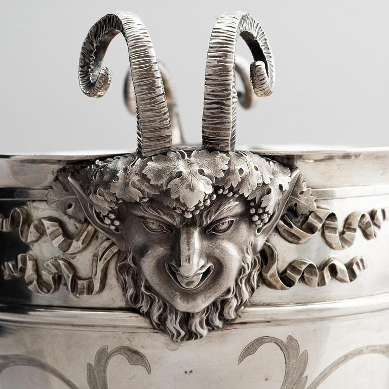 A pair of Swedish 18th century silver wine coolers, marks of Pehr Zethelius, Stockholm 1793.