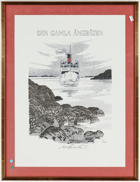 ROLAND SVENSSON, färglitografi. Signerad och numrerad 111/360.
