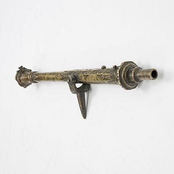 A brass Lantaka swivel gun, possibly 19th Cenutry.
