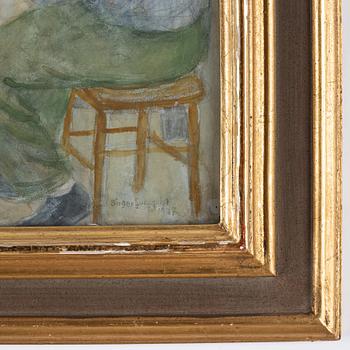 Birger Ljungquist, watercolour, signed and dated 1947.