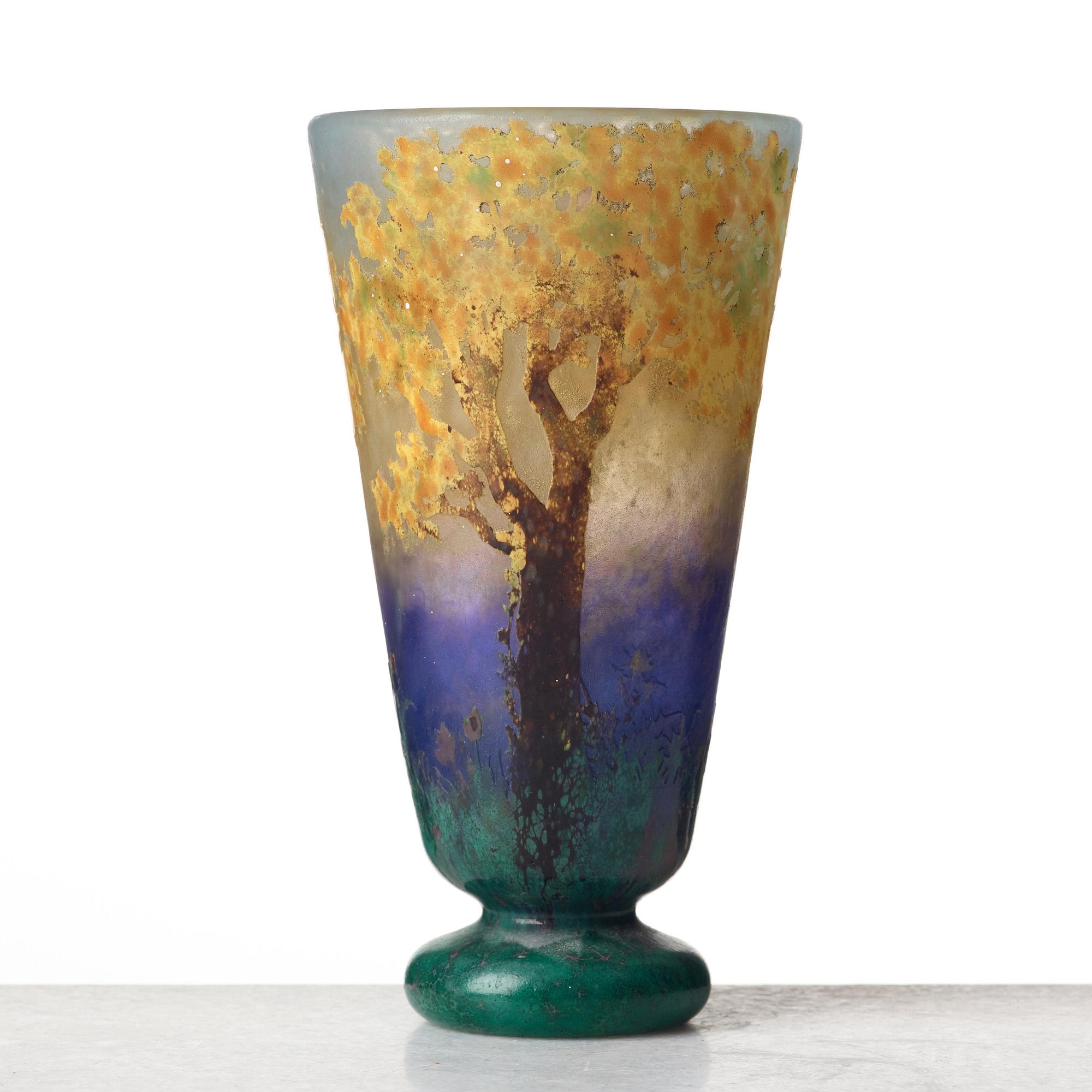 DAUM, vas, Nancy Frankrike, Art Nouveau.