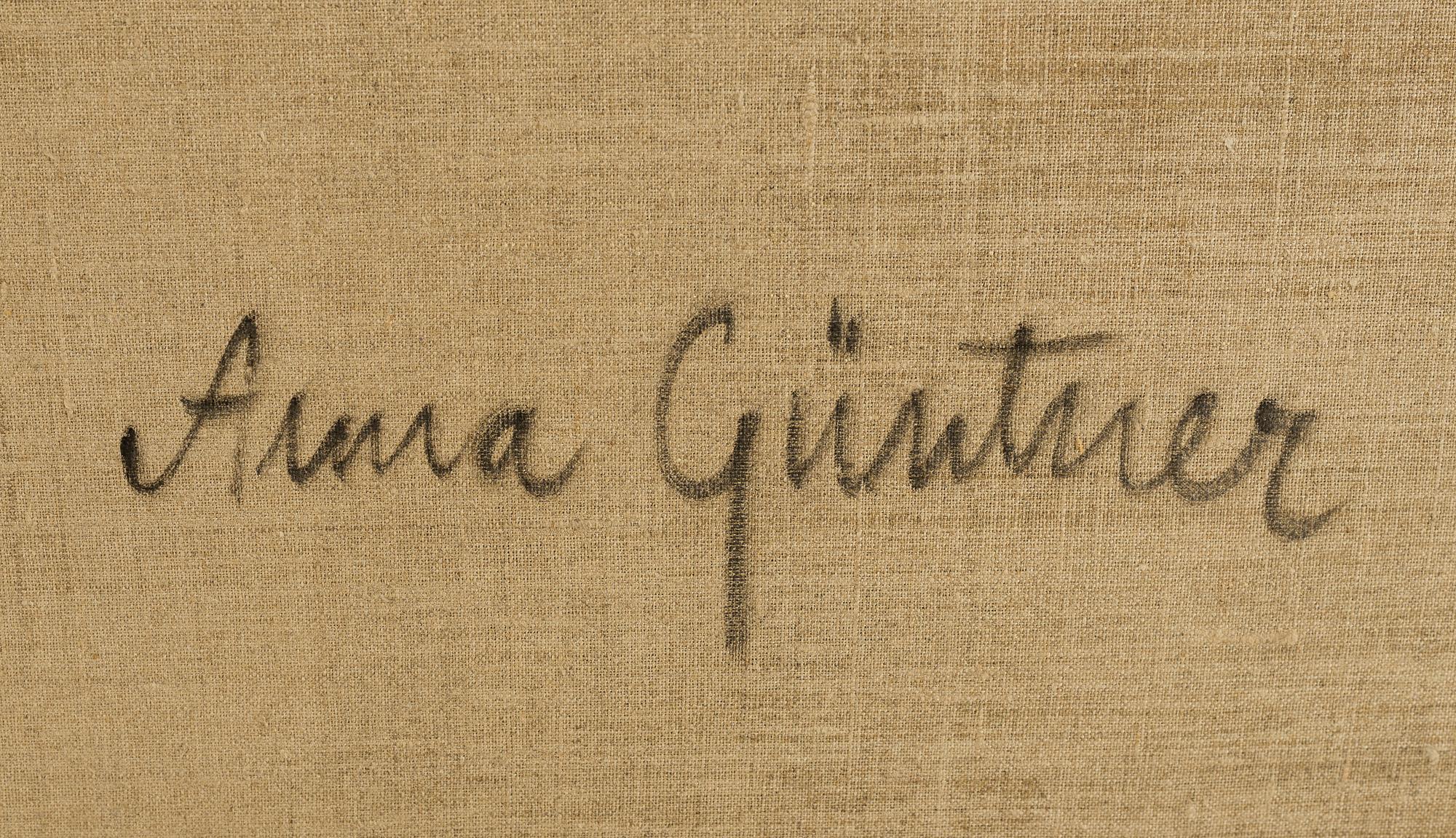 ANNA GÜNTNER, oil on canvas, signed  verso.