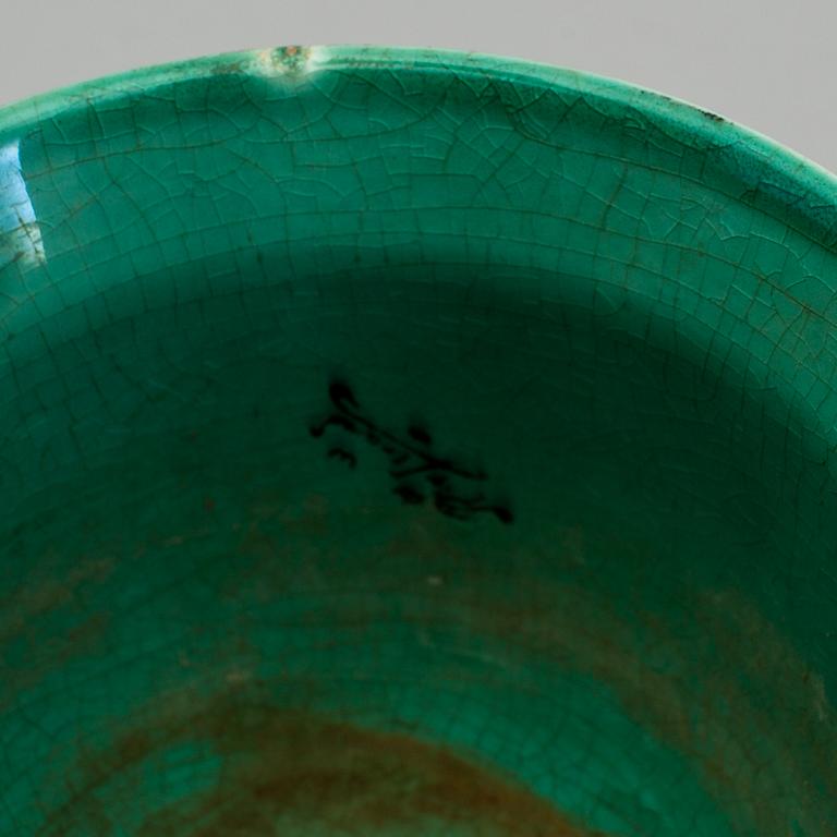 ILSE CLAESSON, "Serie V", ampel i flintgods, Rörstrand 1930-tal.