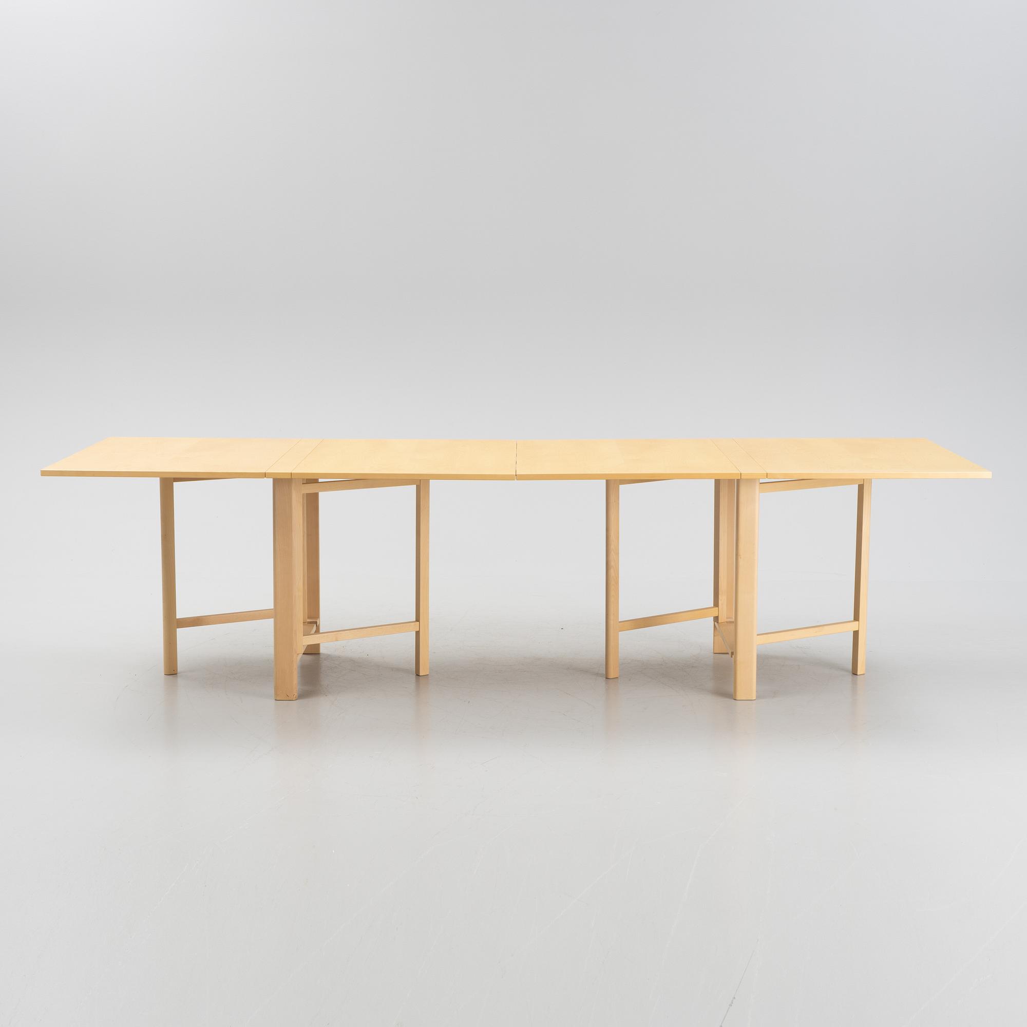 Bruno Mathsson, a birch 'Maria Flap' table,
