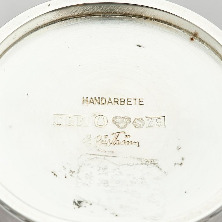 Eric Råström, a silver beaker, company Råströms Silver- O Nysilverfabrik, Stockholm, Sweden, 1974.