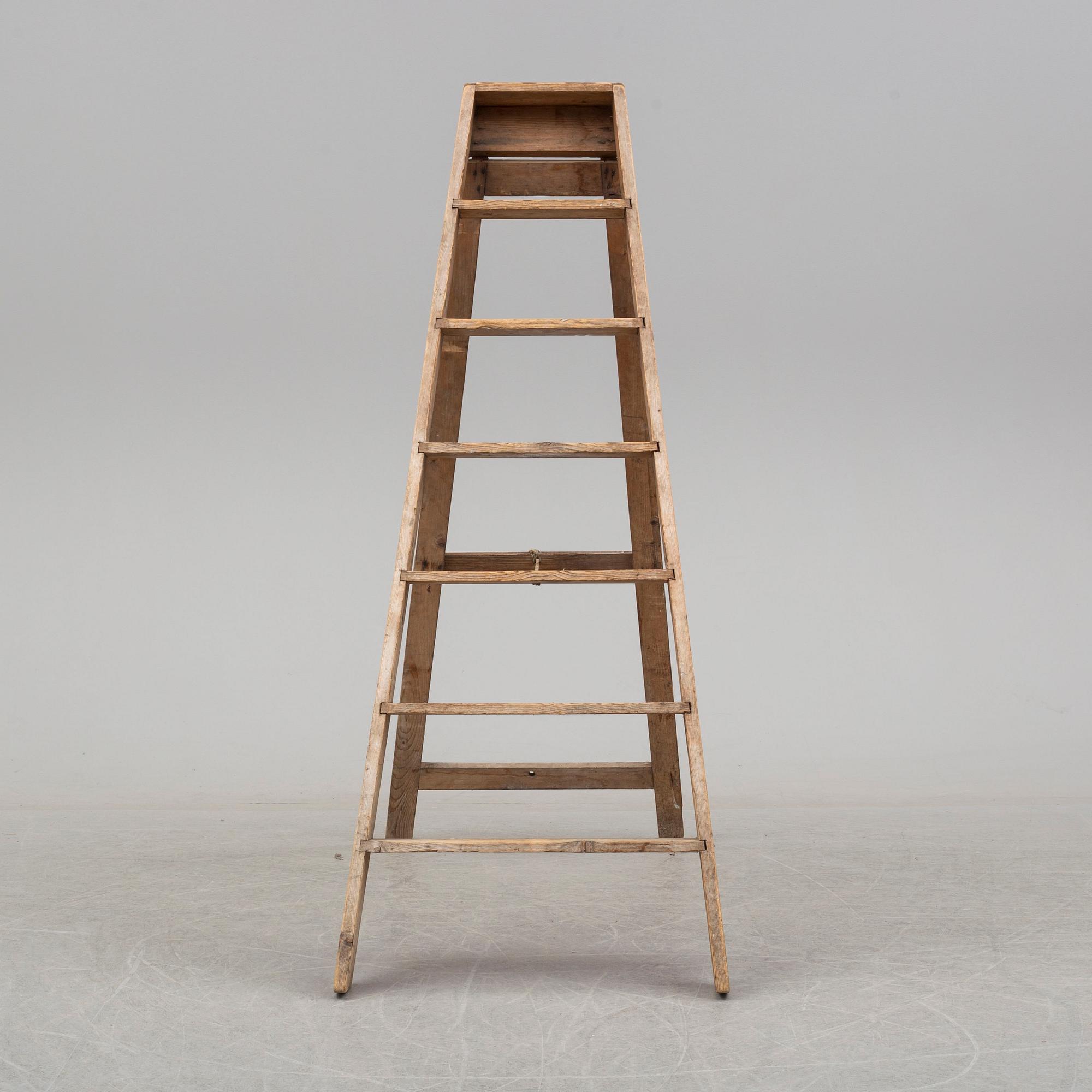 a 20th century wooden ladder.