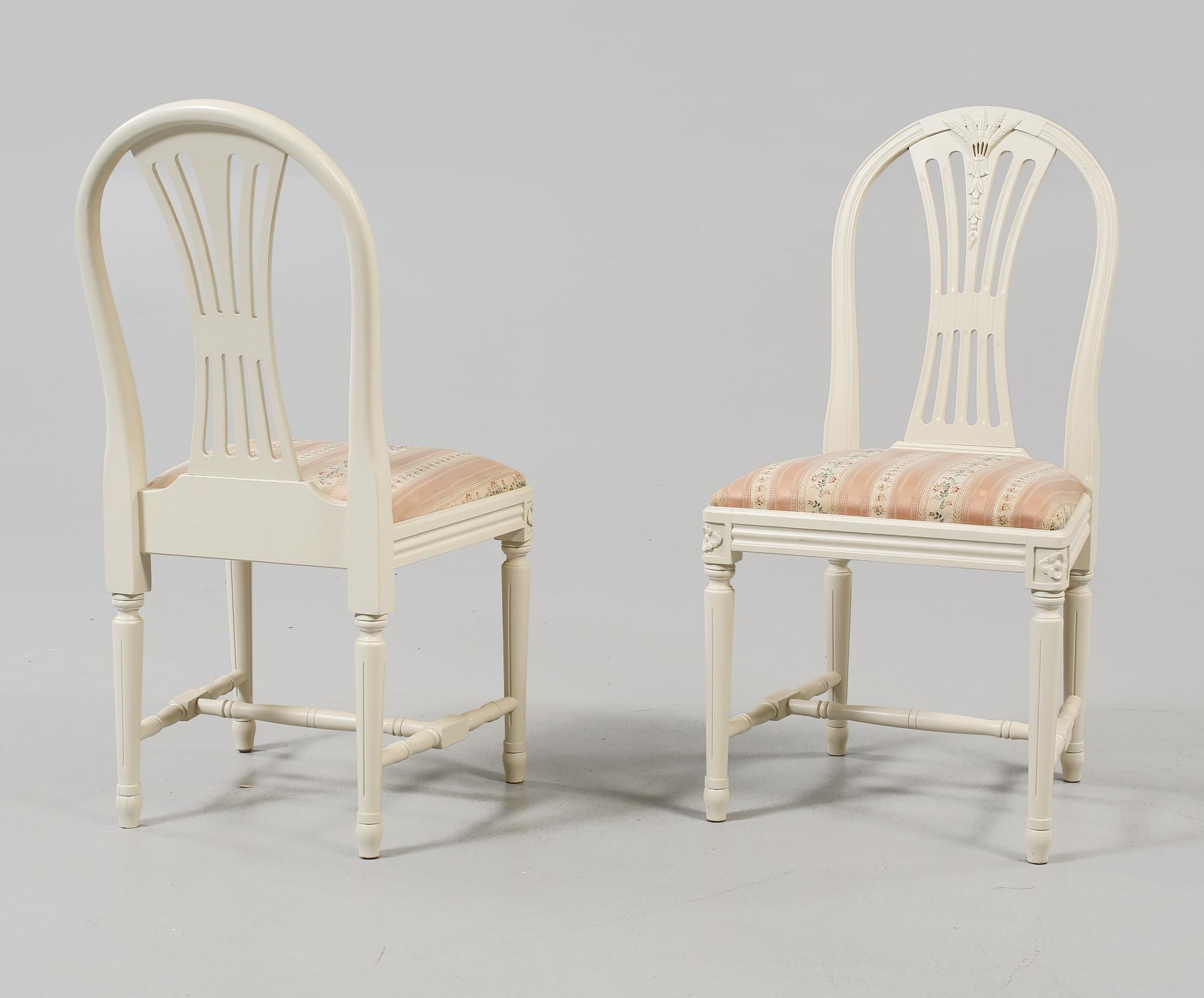 STOLAR, 4 st, gustaviansk stil, 1900-talets andra hälft.