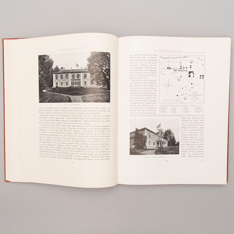 A three-volume book set about mansions in Finland "Herrgårdar i Finland", Helsinki 1928-29.