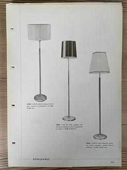 Harald Notini, golvlampor, ett par, modell "15695", Arvid Böhlmarks Lampfabrik, 1950-60-tal.