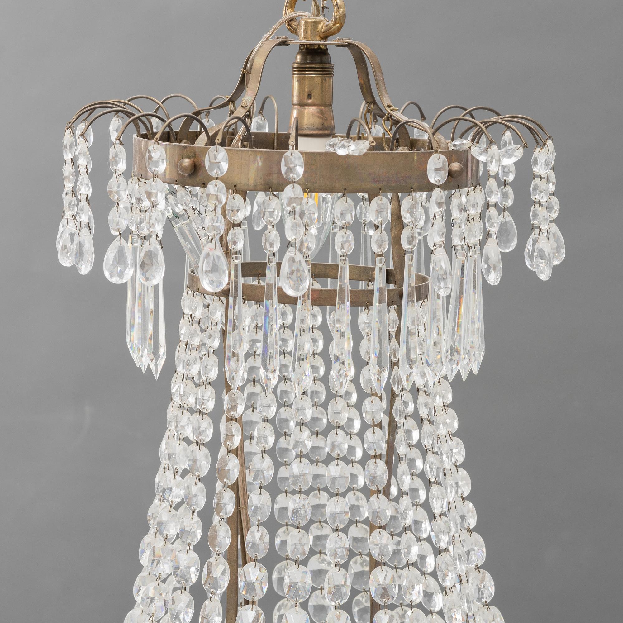Chandelier, Gustavian style, mid-20th century.