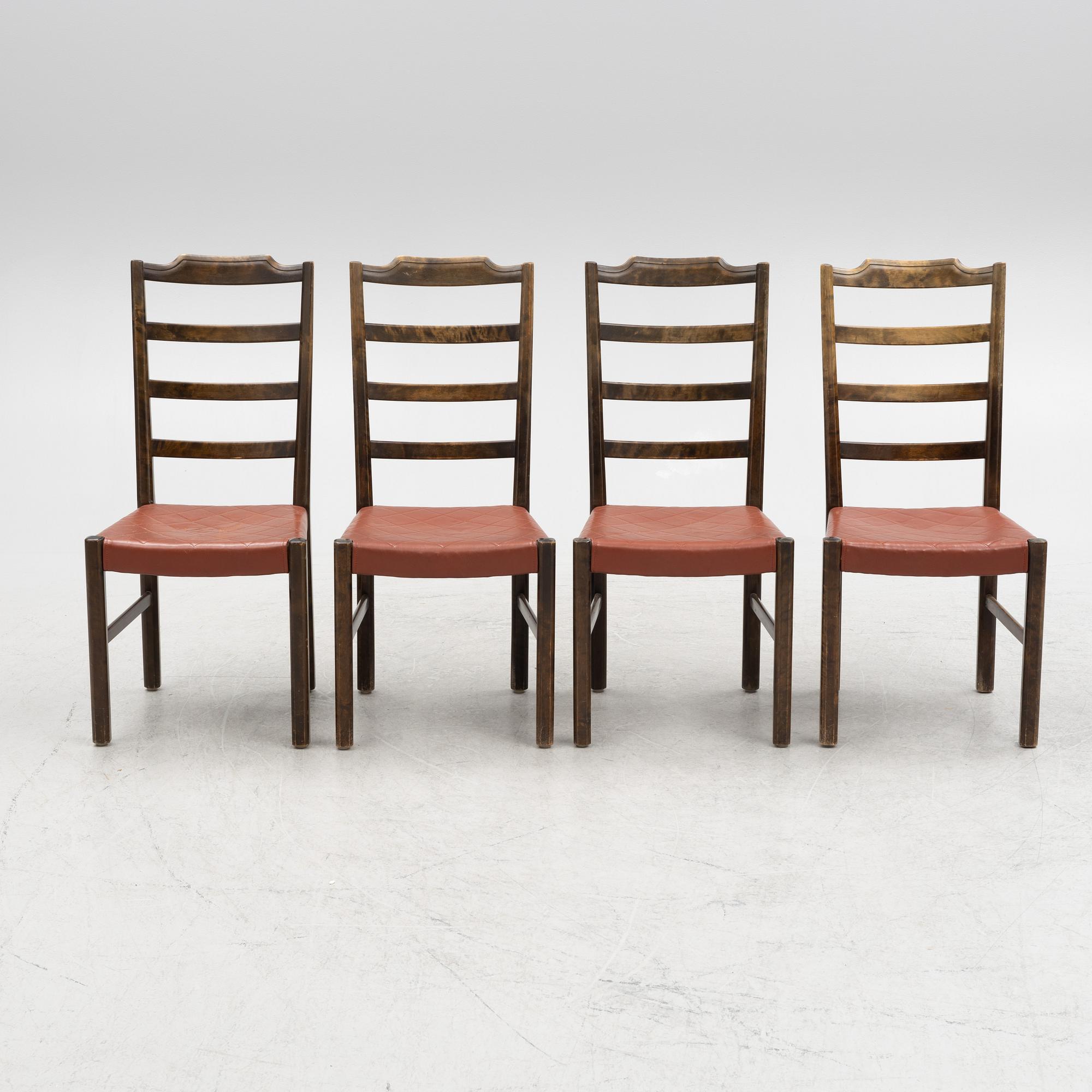 Axel Larsson, four 'Thule' chairs, SMF, Bodafors, 1930s.