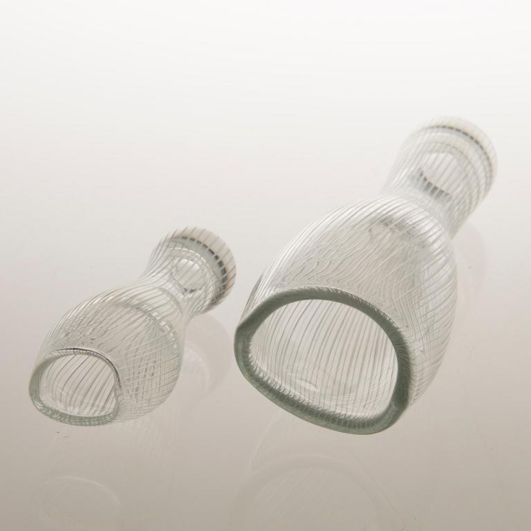 TAPIO WIRKKALA, MALJAKOITA, 2 kpl, lasia, 3545, signeerattu Tapio Wirkkala Iittala.