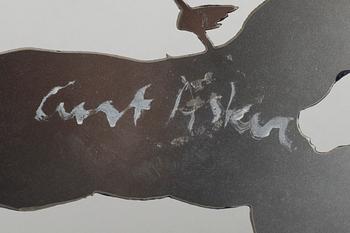 CURT ASKER, wall sculpture, signed.
