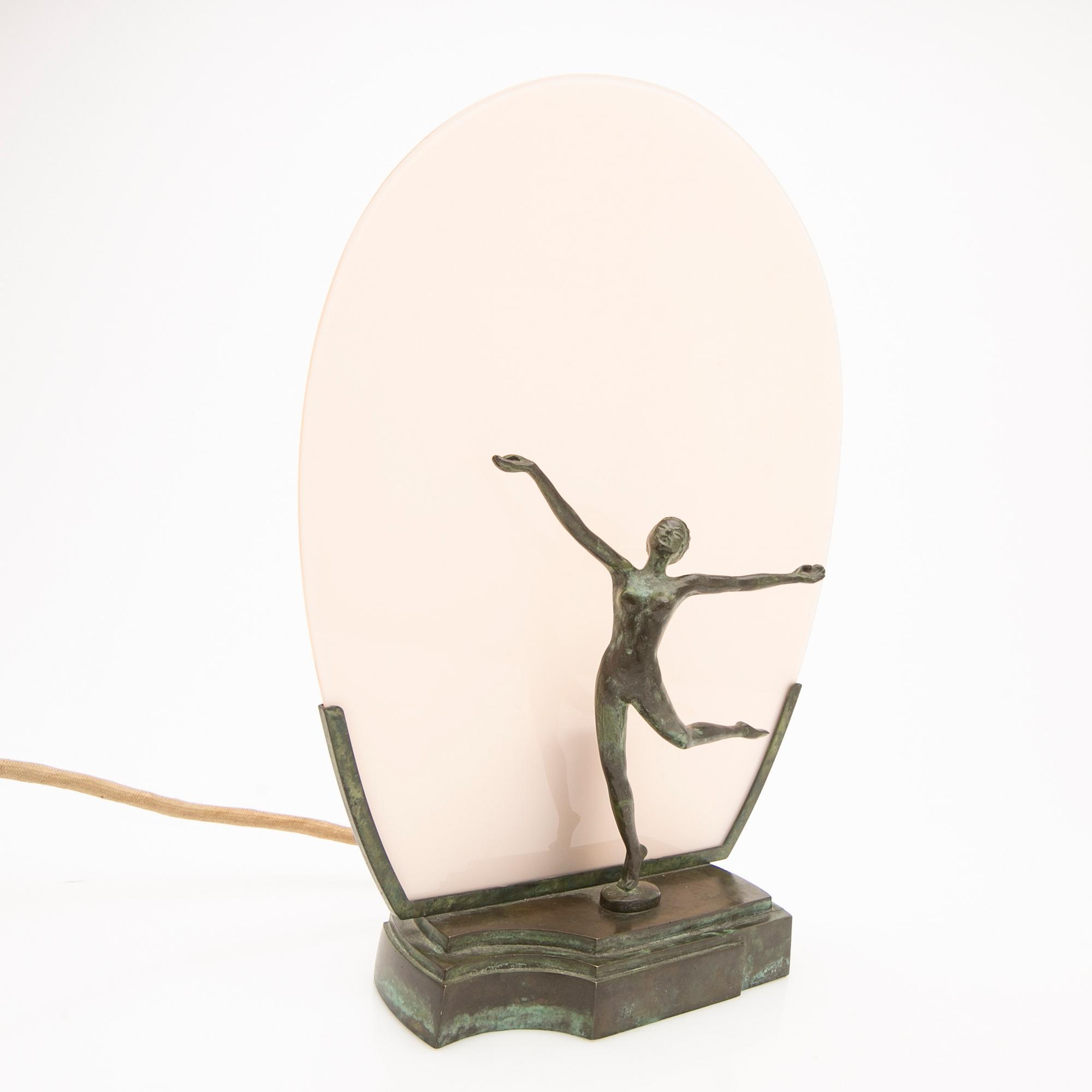 Table lamp, bronze, Swedish Grace, 1920s/30s.